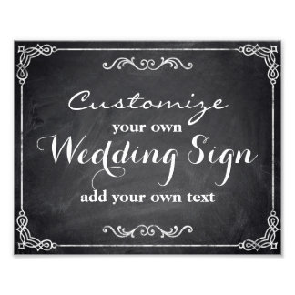 Chalkboard - Customise your own wedding sign -