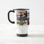 Chalkboard Dad's Photo Collage Christmas Gift Travel Mug<br><div class="desc">This design is based on a travel mug I created years ago for my husband when we had our first child. I wanted him to bring us with him be reminded of us through this custom gift. Personalise this white travel mug photo collage for your own dad! Easily customise the...</div>