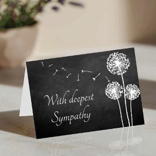 Chalkboard Dandelion Sympathy Card