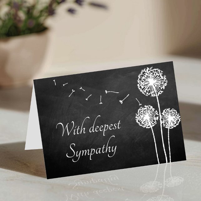 Chalkboard Dandelion Sympathy Card (Creator Uploaded)