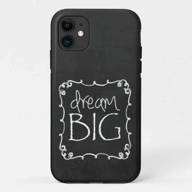 Chalkboard Design DREAM BIG Custom iPhone 5 S Case (Back)