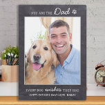 Chalkboard DOG DAD Personalised Pet Photo  Plaque<br><div class="desc">"You are the Dad every dog wishes they had." ! This Fathers Day give Dad a cute personalised pet photo plaque from his best friend. Personalise with the dog's name & favourite photo. This dog dad fathers day plaque will be a favourite of all dog dads and dog lovers !...</div>
