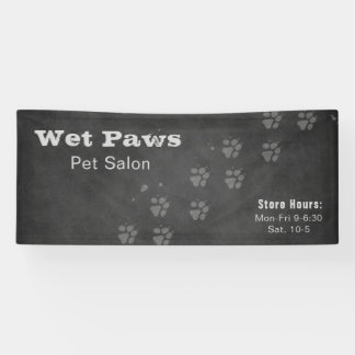 Chalkboard Dog Grooming Services Banner