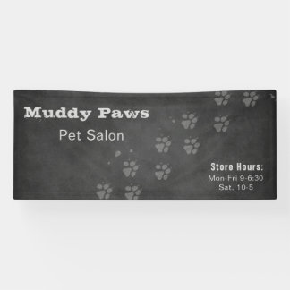 Chalkboard Dog Grooming Services Banner