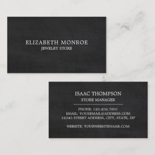 Chalkboard Effect, Jeweler Business Card