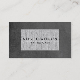 Chalkboard Elegant Professional Modern Linen Business Card