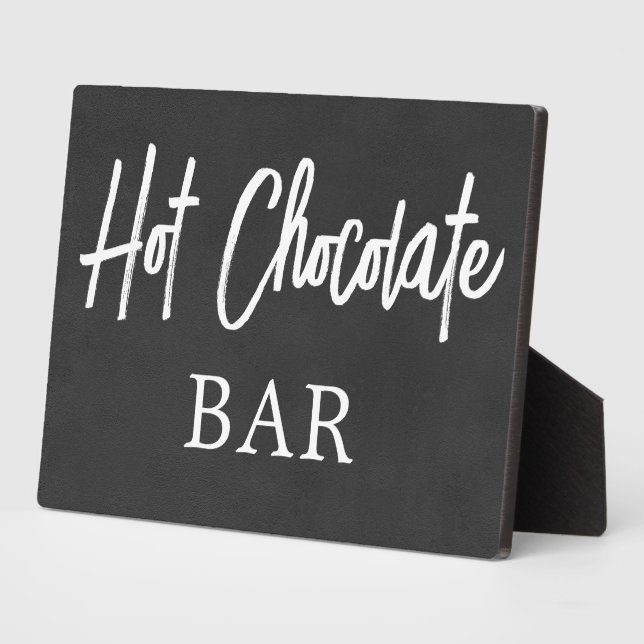 Chalkboard (faux)  Hot Chocolate sign Tabletop  Plaque (Side)