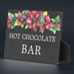 Chalkboard (faux)  Hot Chocolate sign Tabletop  Plaque<br><div class="desc">The “Chalkboard (Faux) Wedding Hot chocolate Tabletop Plaque” adds a charming and rustic touch to your wedding décor. Designed to look like a real chalkboard, it features elegant, hand-lettered-style text that guides guests to take a favour with love. The matte black background and crisp white lettering create a timeless contrast...</div>