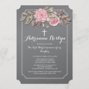 Chalkboard Floral Invitation