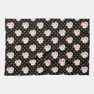 Chalkboard Floral Tea Towel