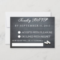 Chalkboard Forever & Always RSVP Card