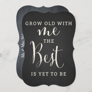 Chalkboard Forever & Always Wedding Invitation