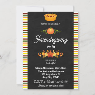 Chalkboard Friendsgiving Party Invitation