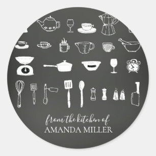 Chalkboard From the Kitchen of  Round Sticker