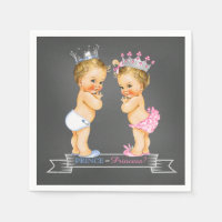Chalkboard Gender Reveal Blonde Prince Princess
