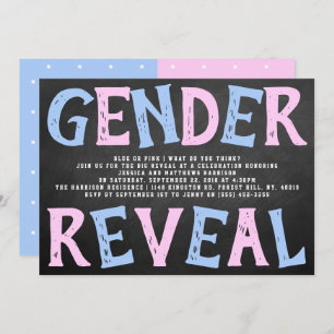 Chalkboard Gender Reveal Party! Baby Shower Invitation