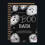 Chalkboard Ghost Boo Costume Halloween Birthday Invitation<br><div class="desc">Cool Party Invitations with illustrated chalkboard ghost</div>
