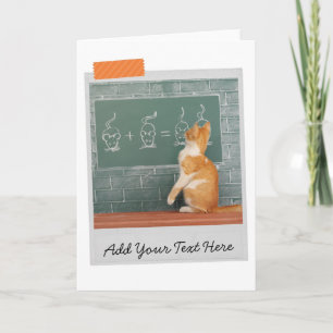 Chalkboard Ginger Cat Funny Card