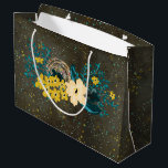 Chalkboard Gold Silver Stars Constellation Sky Large Gift Bag<br><div class="desc">Package your Christmas gift in a pretty bag, then add matching tissue paper. Create a beautiful Christmas gift for everyone you love. This artist-designed Xmas pattern is perfect to use for a Christmas party, but can also be used for a winter or Christmas wedding, engagement party or bachelorette party. This...</div>