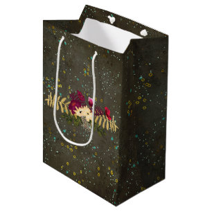 Chalkboard Gold Silver Stars Constellation Sky Medium Gift Bag