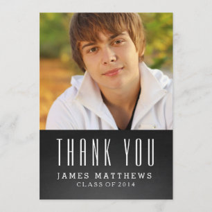 CHALKBOARD GRAD   GRADUATION THANK YOU CARD