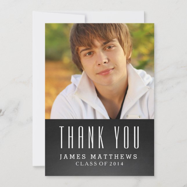 CHALKBOARD GRAD | GRADUATION THANK YOU CARD (Front)