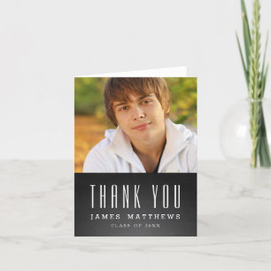 CHALKBOARD GRAD   GRADUATION THANK YOU CARD