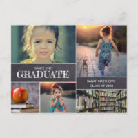 Chalkboard GRADE ONE Graduate Photo Collage