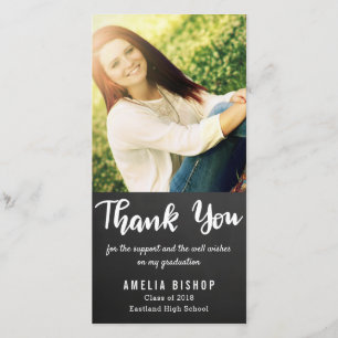 Chalkboard Graduate Thank You Typography Card
