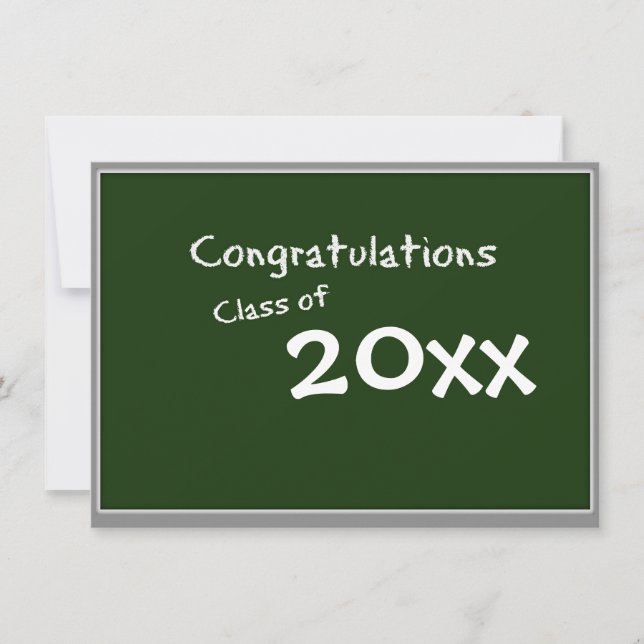 Chalkboard Graduation Invitation (Front)