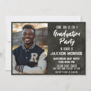Chalkboard Graduation Photo Flat Card