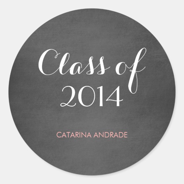Chalkboard Graduation Seals Modern Calligraphy (Front)