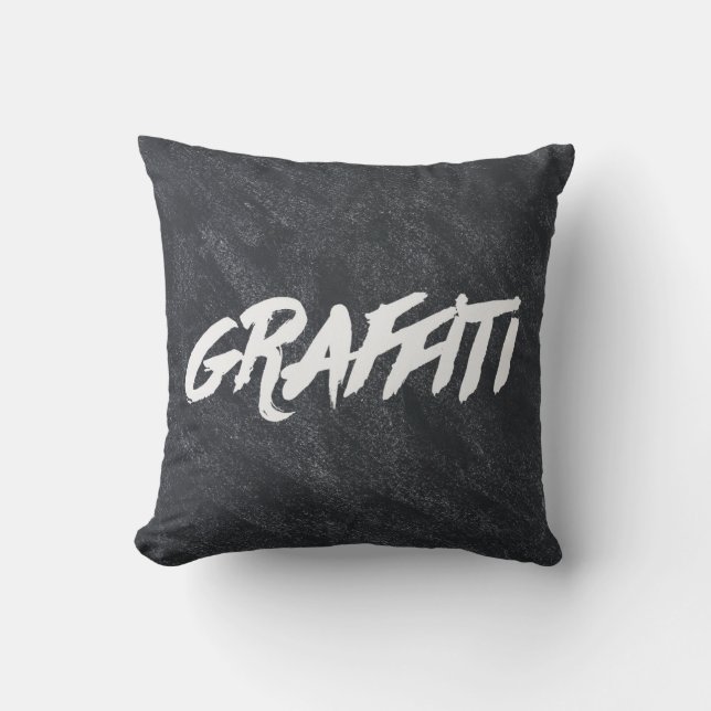 Chalkboard Graffiti Cushion (Front)