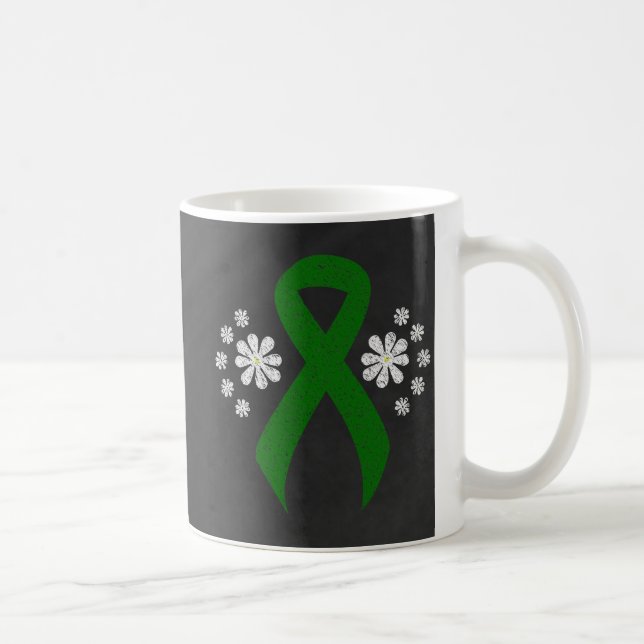 Chalkboard Green Awareness Ribbon Coffee Mug (Right)