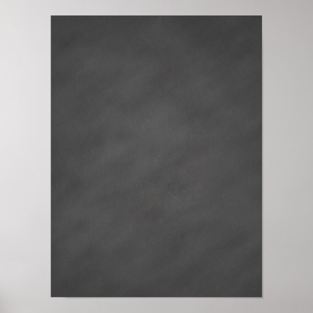 Chalkboard Grey Background Grey Chalk Board Black Poster (Front)