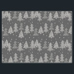 Chalkboard Handdrawn Christmas Trees Snowing Tissue Paper<br><div class="desc">This year you can coordinate your Christmas gifts for family, close friends, or acquaintances. This artist-designed Christmas pattern is perfect to use for a Christmas party at home, but can also be used for a school or corporate holiday party. The design includes drawings of Christmas trees and falling snow in...</div>