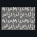 Chalkboard Handdrawn Christmas Trees Snowing Wrapping Paper Sheet<br><div class="desc">Just the right amount of Christmas wrapping paper for one or two gifts. This year you can coordinate your Christmas gifts for family, close friends, or acquaintances. This artist-designed Christmas pattern is perfect to use for a Christmas party at home, but can also be used for a school or corporate...</div>