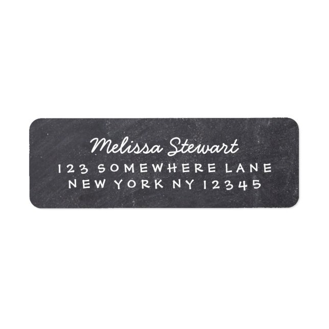 Chalkboard Handwriting Return Address Label (Front)