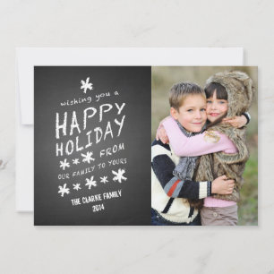 CHALKBOARD HAPPY HOLIDAY PHOTO CARD
