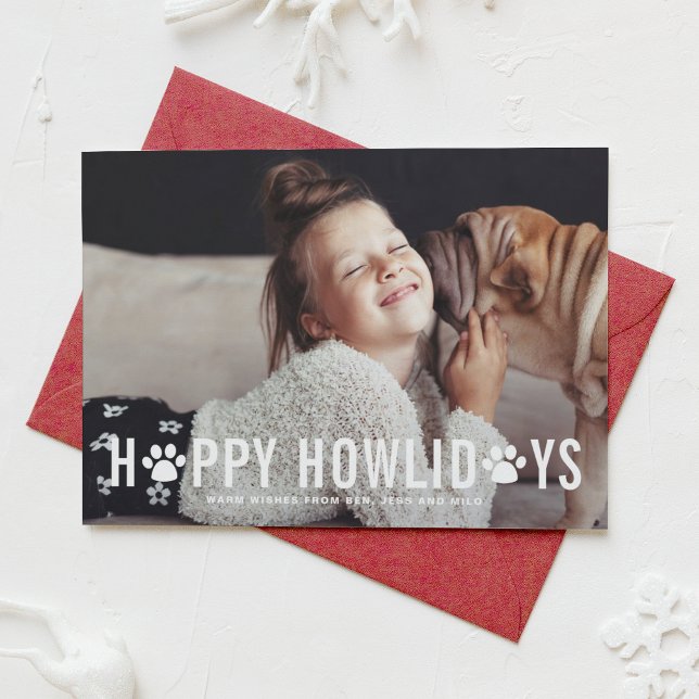 Chalkboard Happy Howlidays Typography Pet Holiday (Creator Uploaded)