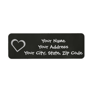 Chalkboard Heart Wedding Address Label Return Address Label