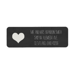 Chalkboard Heart Wedding Labels