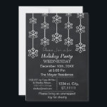Chalkboard Holiday party Invitation<br><div class="desc">Chalkboard snowflakes,   Holiday Dinner, Christmas Holiday party Invitation</div>