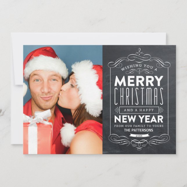 CHALKBOARD HOLIDAYS | HOLIDAY PHOTO CARD (Front)