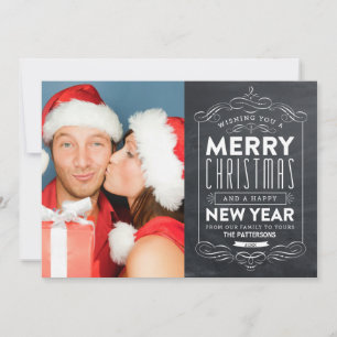 CHALKBOARD HOLIDAYS   HOLIDAY PHOTO CARD
