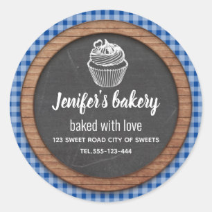 Chalkboard Homemade cupcakes and treats Classic Round Sticker