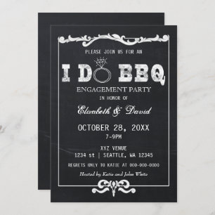 chalkboard i do bbq engagemnet party invitations