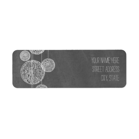 Chalkboard Inspired Globes Address Label