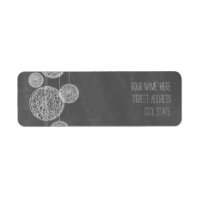 Chalkboard Inspired Globes Address Label
