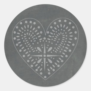 Chalkboard Inspired Heart Sticker
